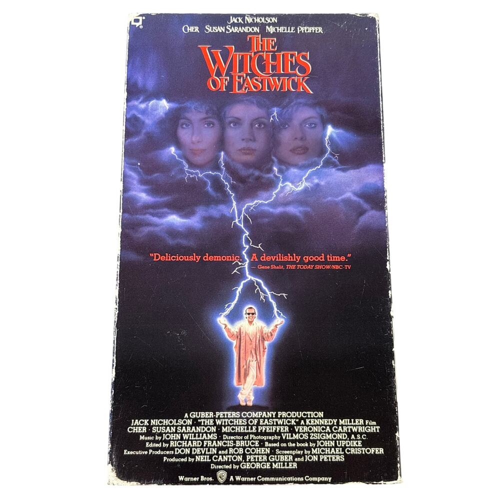 The Witches of Eastwick (VHS, 1988) Comedy Jack Nicholson Cher Sarandon Pfeiffer